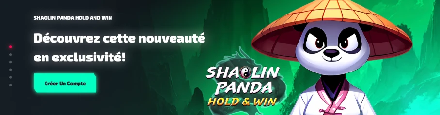 Jeu exclusif de Hold and Win Shaolin Panda sur Casinozer
